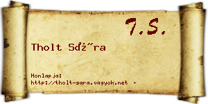 Tholt Sára névjegykártya