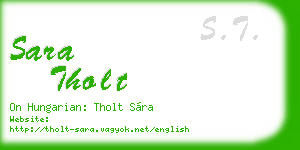 sara tholt business card